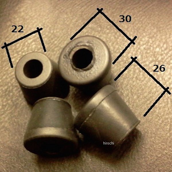 ハンドルポストダンパーラバー ニンジャ H2、KH500 4個入り1セット