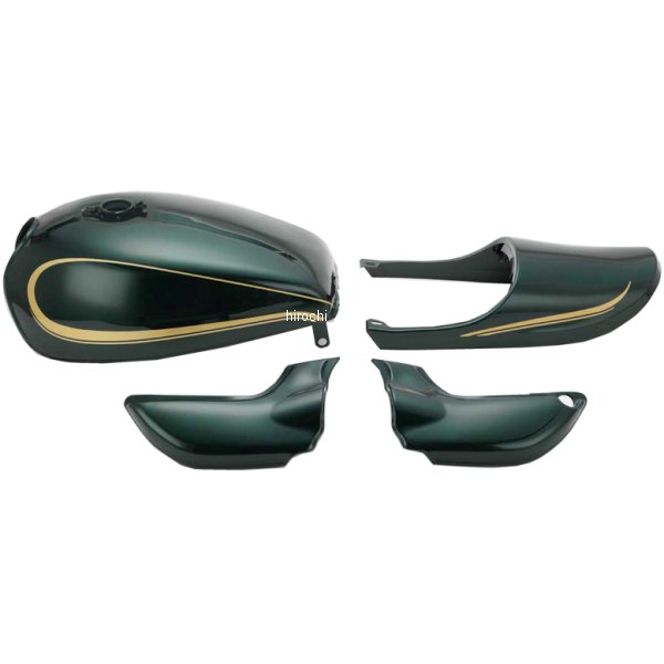 塗装済み スチールタンクセット Z2タイプ ゼファー750 D1グリーン