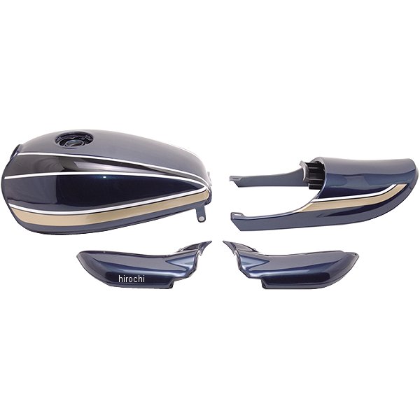 塗装済み スチールタンクセット ゼファー750 Z2タイプ ノーマルキャップ 青玉虫