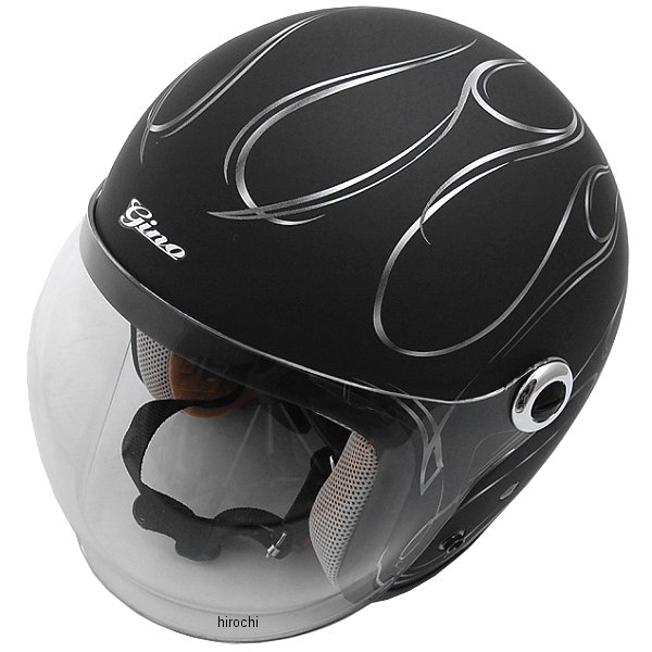 レディースジェットヘルメット GS-6 マットブラックガンメタファイヤー フリーサイズ (57-58cm未満)