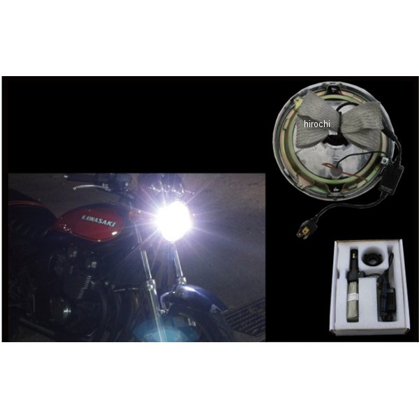 LEDヘッドライト H4 12V/24兼用 放熱リボン式 白