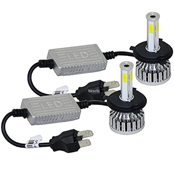 4面発光 LEDヘッドライトバルブ H4 12V-24V シルバー 自動車用