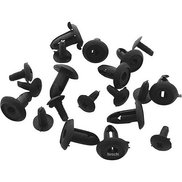 トリムクリップ カウルピン プラスネジタイプ 黒 10個入り