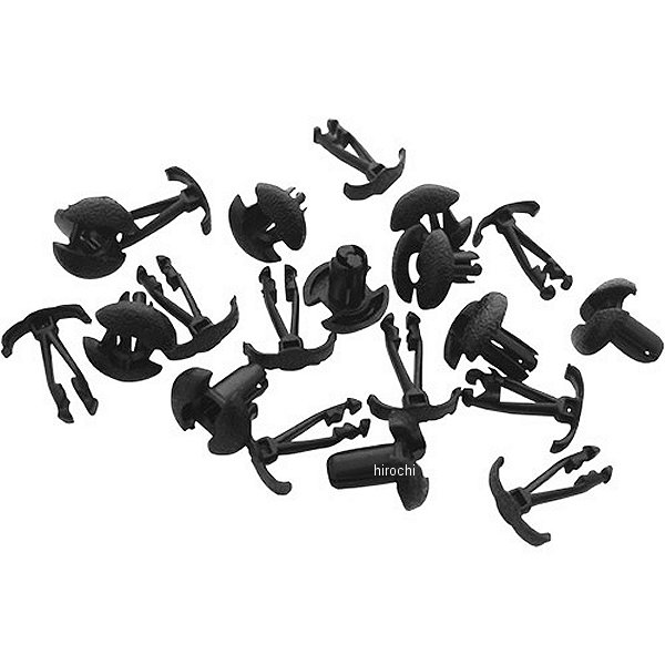 トリムクリップ カウルピン マイナスネジタイプ 黒 10個入り