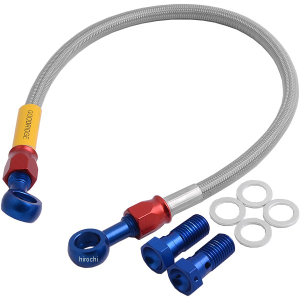 グッドリッジ ビルドアライン リア ブレーキホースキット 84年-87年 RZV500R アルミ/クリア