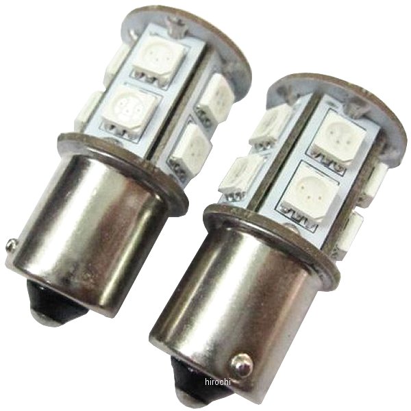 LEDバルブ S25 12V 13粒 シングル球 オレンジ 2個入り