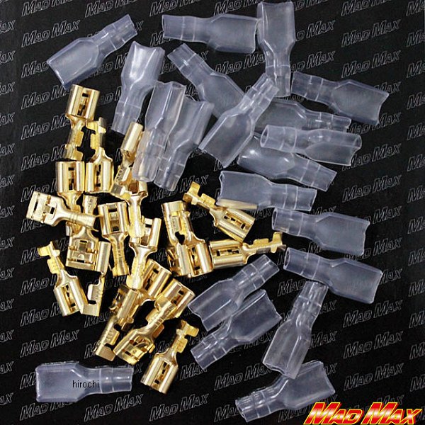 圧着ギボシ端子 平型 絶縁スリーブ メス 20個入り