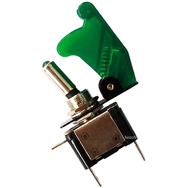 ミサイルスイッチ LED付 12V専用 緑