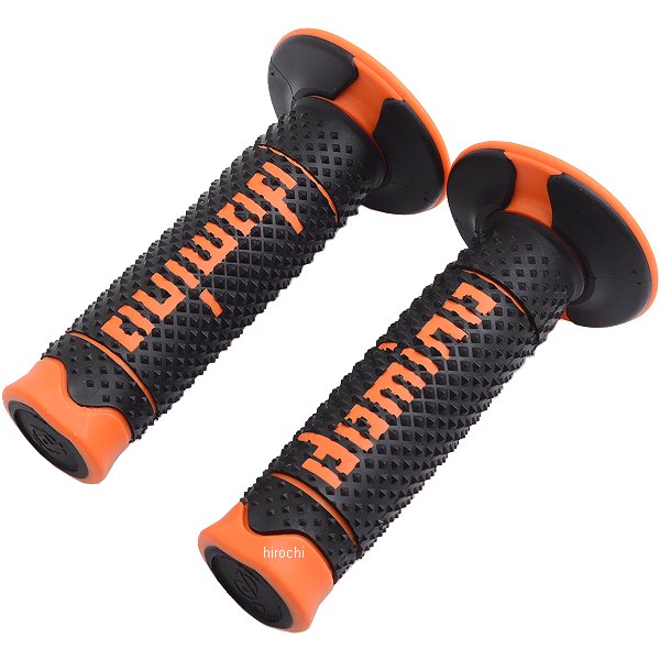 グリップ ダイヤモンド 黒/オレンジ 左右