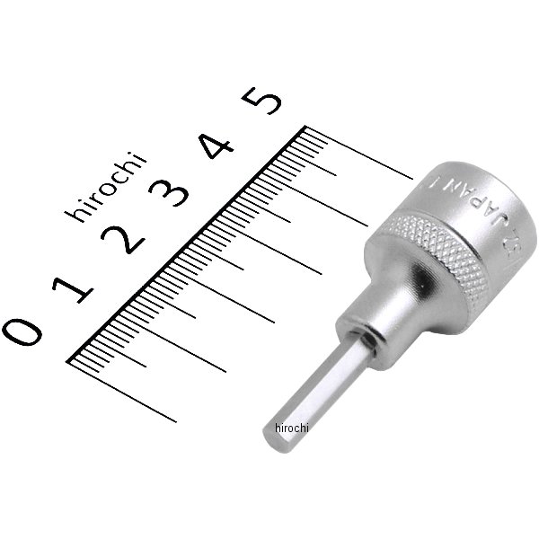 ヘキサゴンソケット インチ 対辺 5/32インチ 長さ 45mm 差込角 9.5mm (3/8インチ)