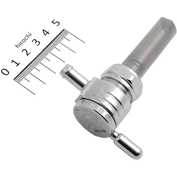 フューエル ペットコック 22mm ストレート クローム