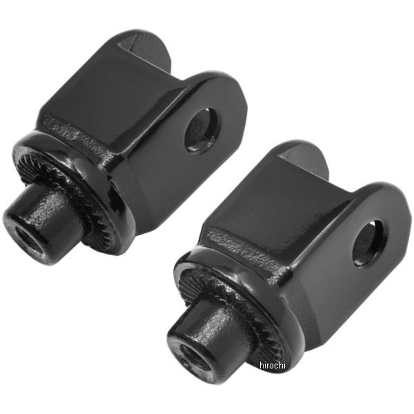 フットペグ 取付金具 スプライン フロント ホンダ 黒 左右ペア