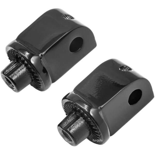 フットペグ 取付金具 スプライン リア ホンダ、ヤマハ 黒 左右ペア