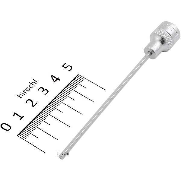 ロングヘキサゴンソケット 対辺 2.5mm 長さ 100mm 差込角 6.35mm (1/4インチ)