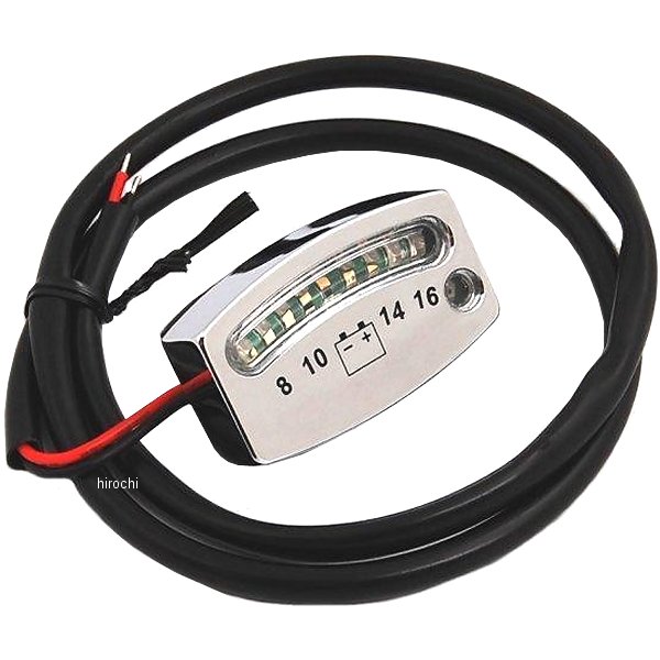 LED バッテリー ゲージ クローム