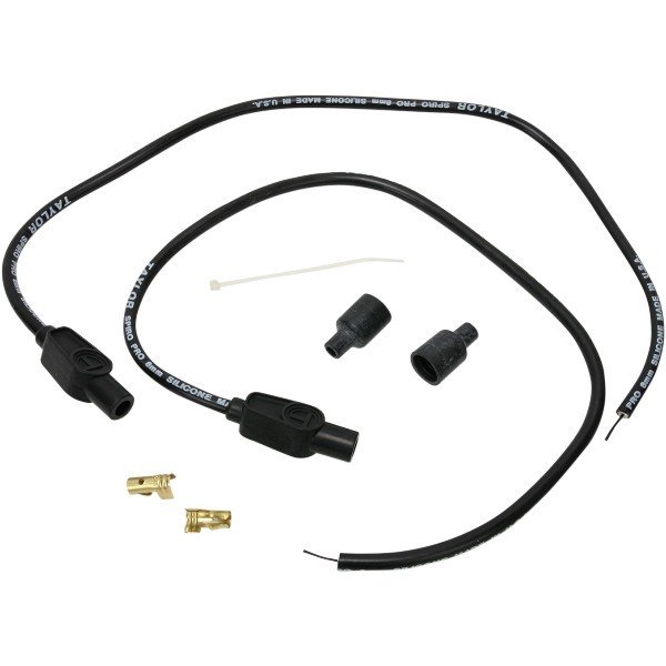 8mm プラグコード 汎用 180° 24インチ(610mm) 黒