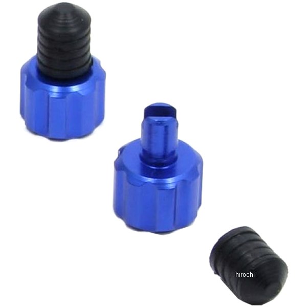 虫回し付きバルブキャップ 青 2個入り