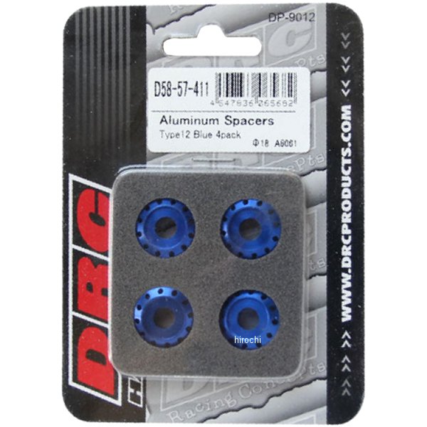 アルミスペーサー φ18 M6用 タイプ12 4個入り 青