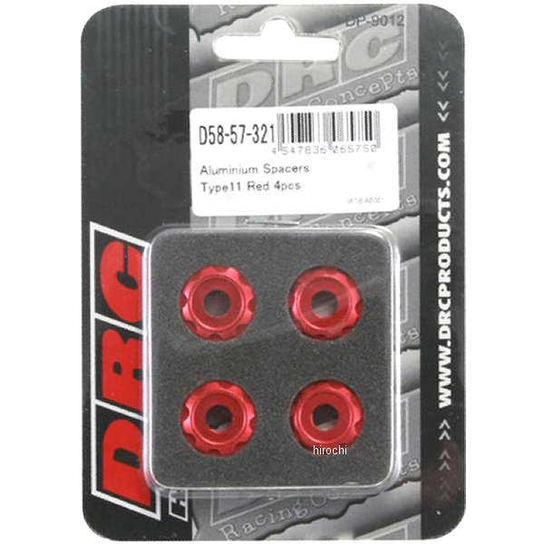アルミスペーサー φ18 M6用 タイプ11 4個入り 赤
