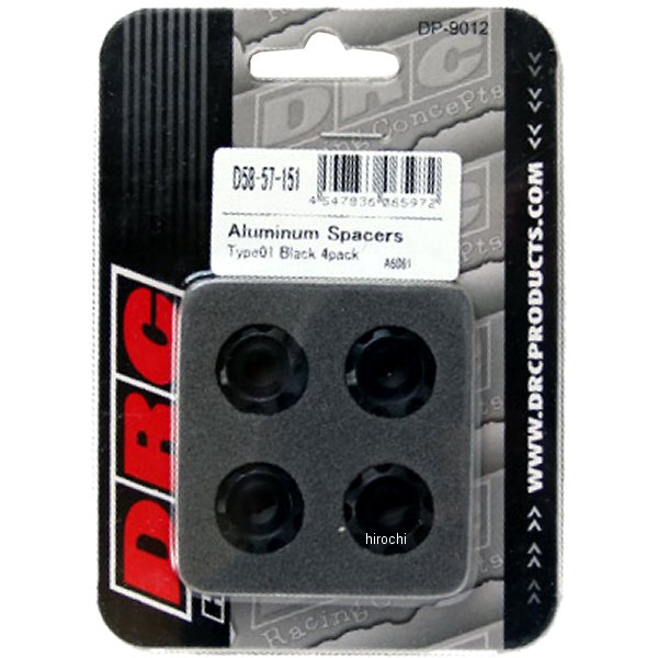 アルミスペーサー φ18 M6用 タイプ01 4個入り 黒