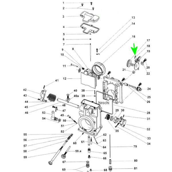 補修 ミクニHSR用 Eリング ケーブルブラケット