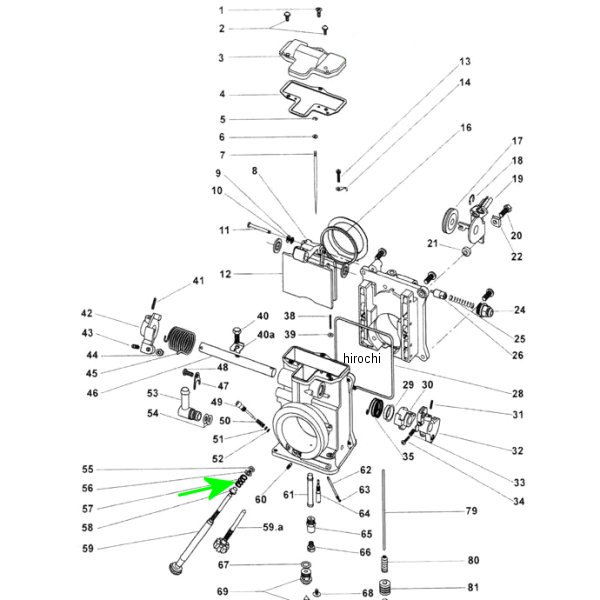 補修 ミクニHSR用 アイドルアジャスタースプリング
