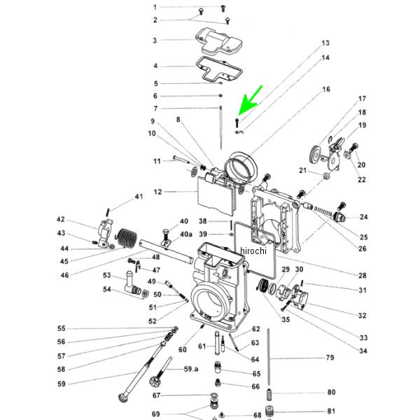補修 ミクニHSR用 スクリュー ニードル リテーナー