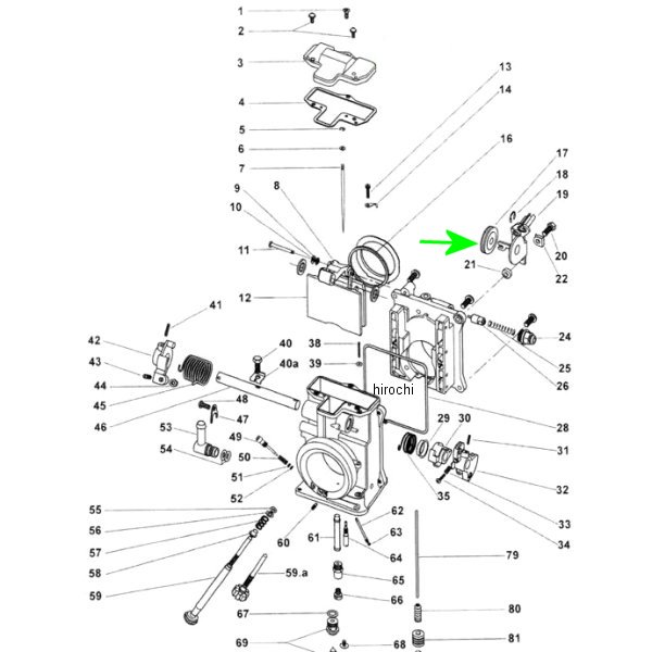 補修 ミクニHSR用 ケーブルブラケットプーリー