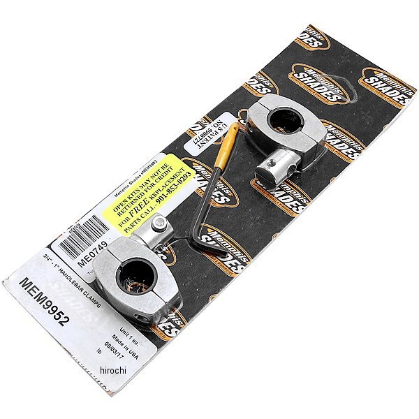 ウインドシールド 1インチ ハンドル用クランプ