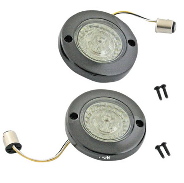 カスタムダイナミクス LEDウインカーインサート RINGS フロント ダブル球 フラット クローム