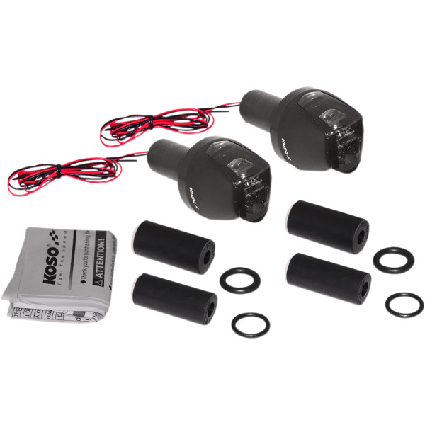 LED バーエンド ウインカー スモークレンズ マットブラック