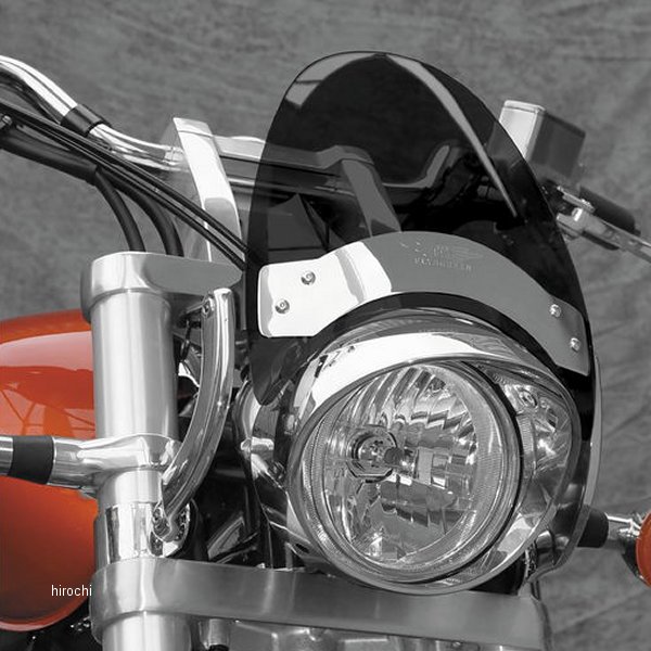 フライスクリーン 44mm-51mmフォーク クローム/ダークスモーク/カーブ