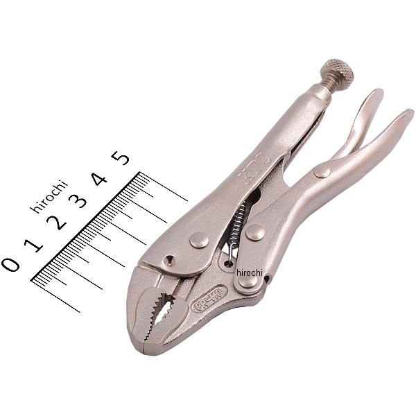 ロッキングプライヤ曲線あご ワイヤーカッタ付 全長110mm