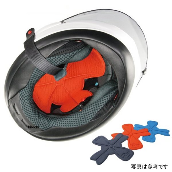 ポリジン フラワー ヘルメットライナー 青