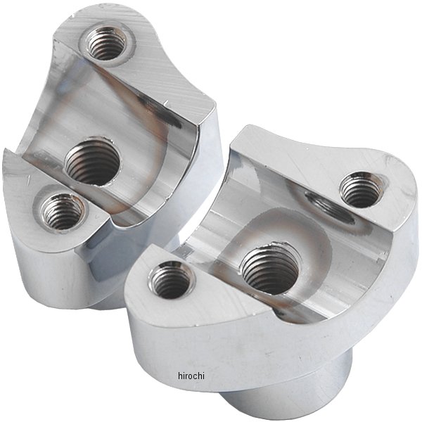 1インチハンドルバー 1.7インチ(43mm)高 ライザー ストレート クローム