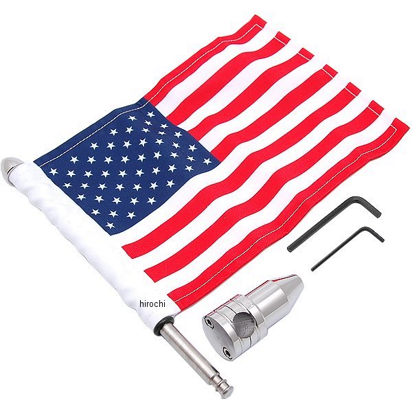 フラッグ マウント 5/8インチ バー用 6インチx9インチ USA フラッグ付き