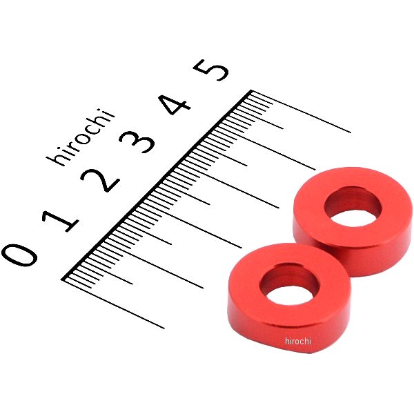 アルミリムロックスペーサー 赤 2個入り