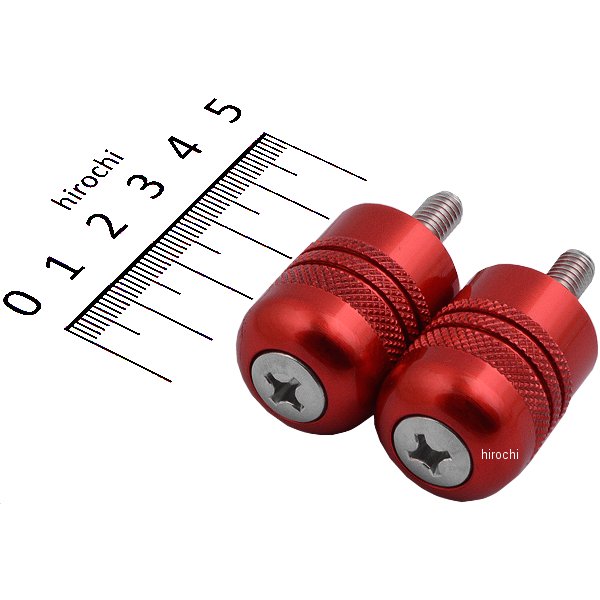 アルミ削り出しサイドキャップ レッド Φ7/8インチハンドル用 (ホンダ系)