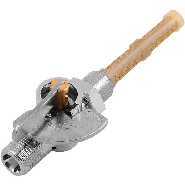 フューエルペットコック 1/4インチNPT ロックナットとフィルター付き