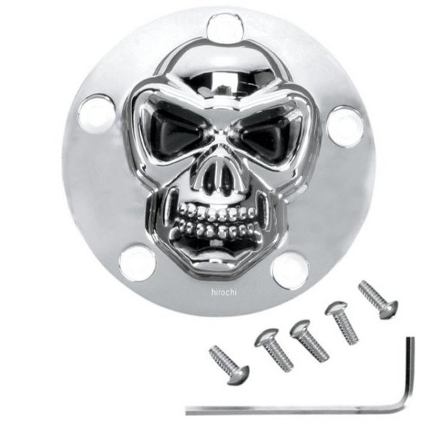 ポイントカバー スカル 3D 99年-17年 Twin Cam クローム