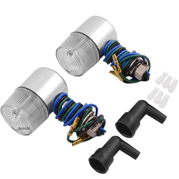 アルミマシンドウインカー 汎用 71タイプ ショートステー ダブル球 シルバー/クリアー