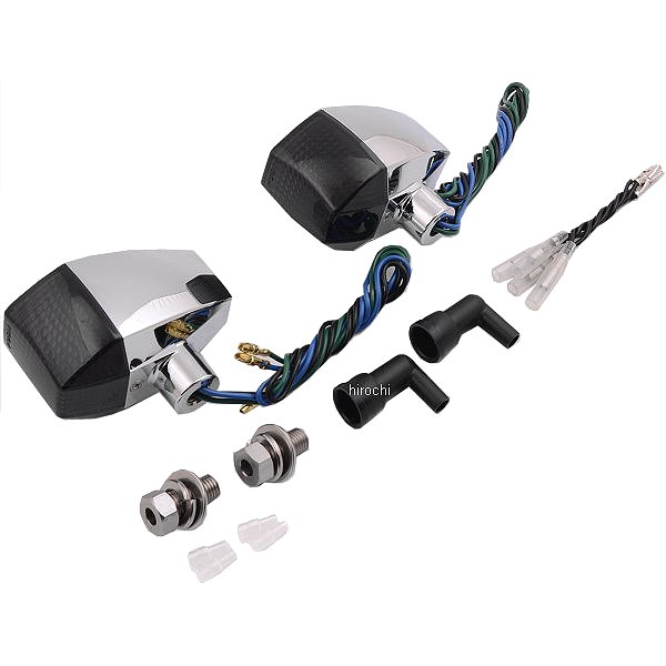 ZRタイプウインカー スタンダードレンズダイヤモンドカット W球 バルブ無し クローム/スモーク