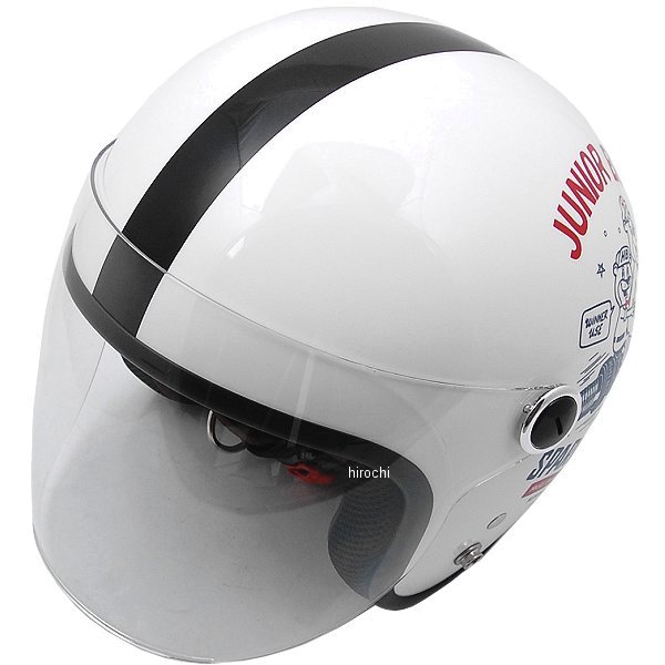 ナックルヘッド ジェットヘルメット Jr SPARK PLUGS 白 53-54cm