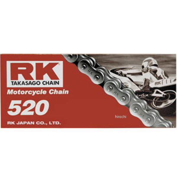 チェーン 520 RK-M ノンシール スタンダード ナチュラル 96L