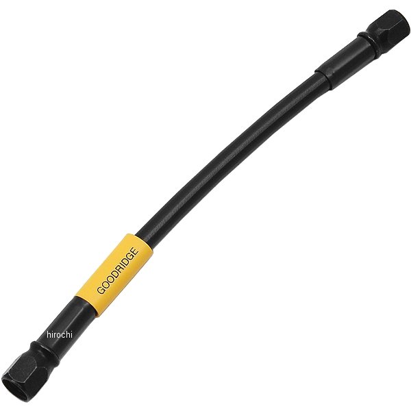グッドリッジ ビルドアライン ユニバーサル ブレーキホース ロードモデル用 全長185mm ステンレス/黒