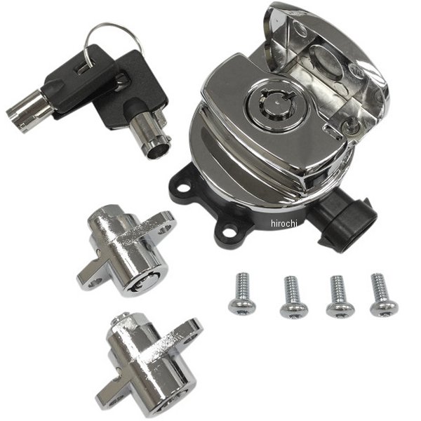 イグニッションスイッチ/サドルバッグ互換の鍵付き 14年以降 FLHR クローム