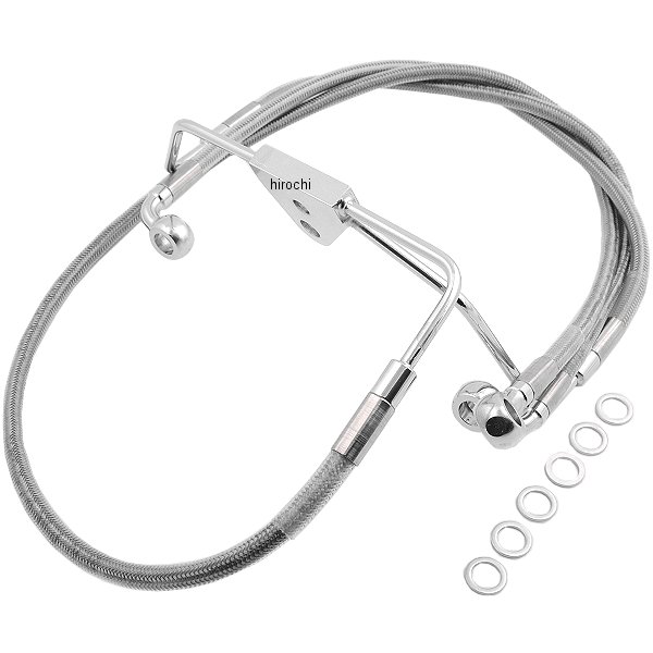 フロント ブレーキライン ステンレス 09年-13年 FLH (ABS無し) +8インチ