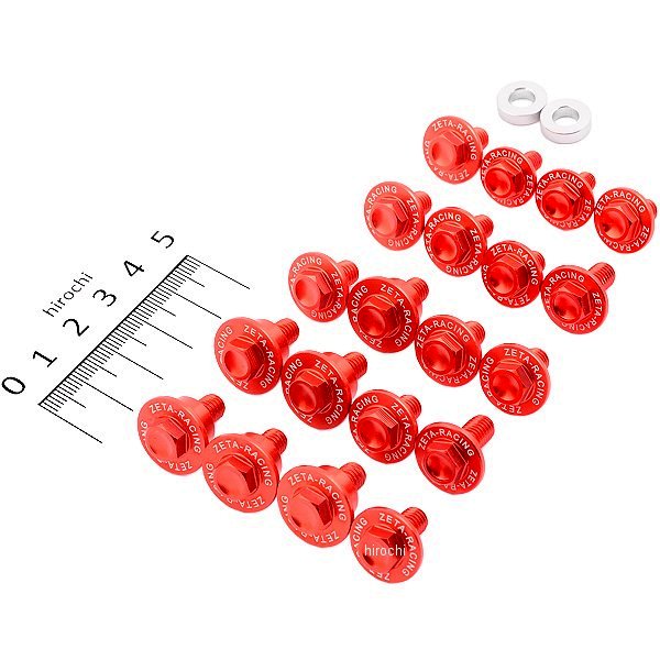 外装アルミボルトキット 17年-18年 CRF450R 赤