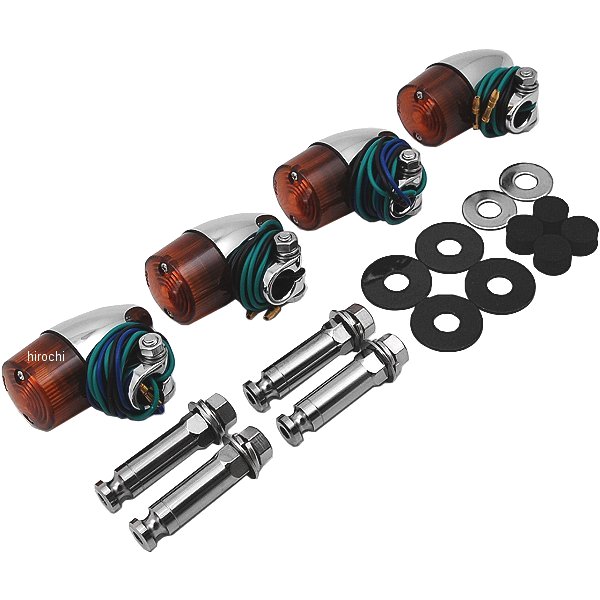 ウインカーセット 98年-02年 CB1300SF 砲弾タイプ メッキ/オレンジ