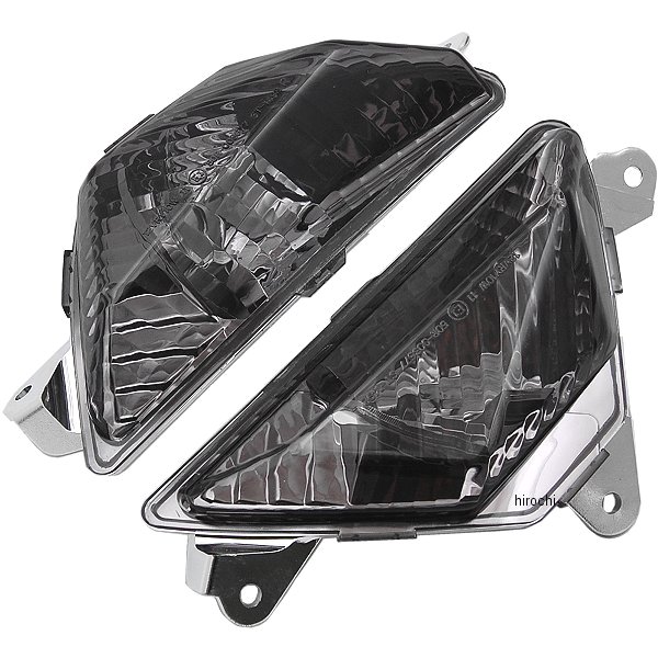 ウインカーレンズセット 13年以降 ニンジャ250 スモーク フロント用